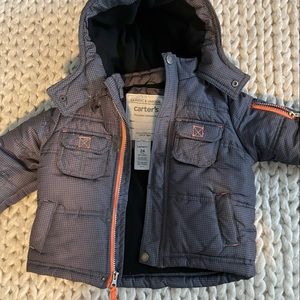 Carters Toddler Winter Coat. 24 Months. Gray with orange